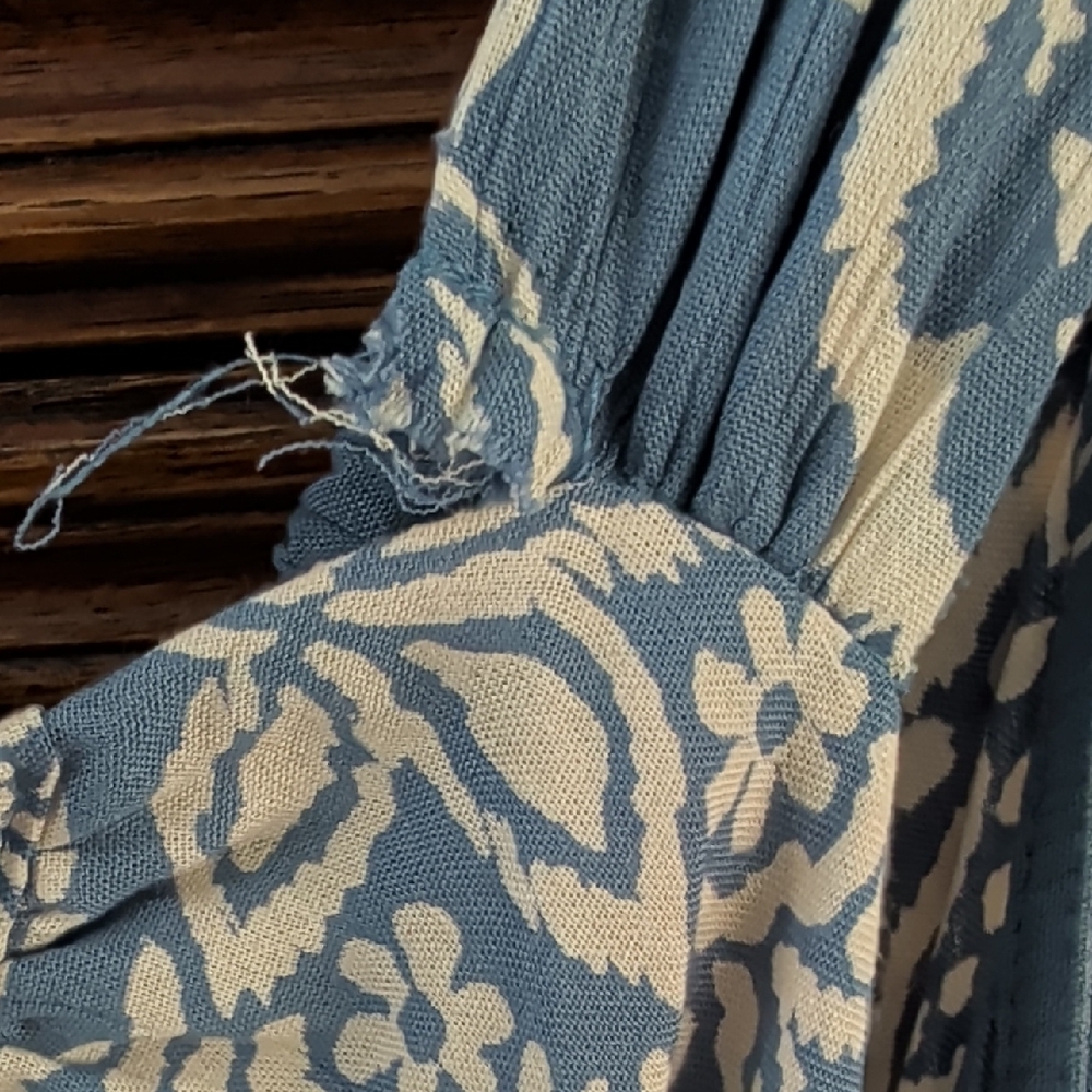 Angie Blue and Cream Paisley Maxi Dress - Picture 4 of 4